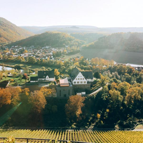 Blick auf Gut Hermannsberg von der Kupfergrube